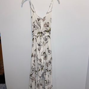 Cotton On High Low White Floral Maxi Dress - Small